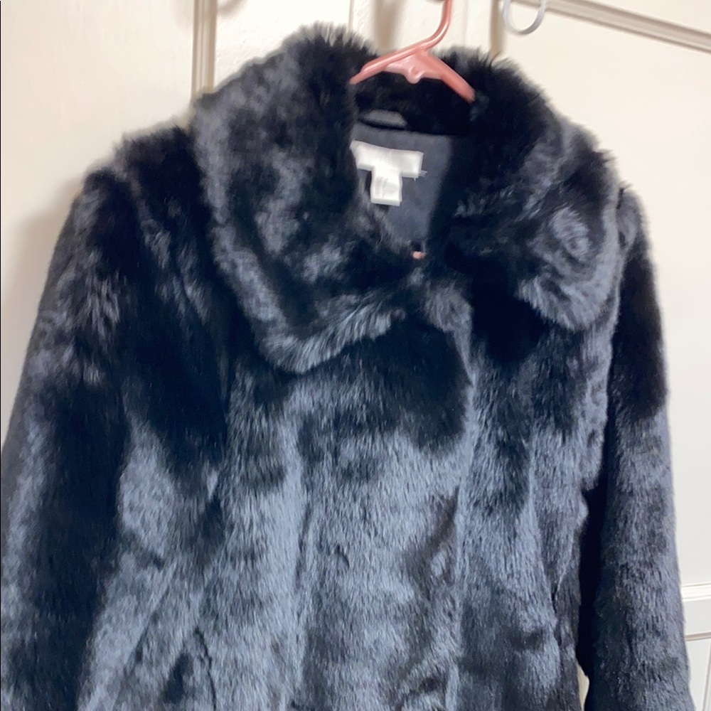 H&M Size 4 Black Teddy Jacket Luxurious Fluffy Faux Fur - Picture 16 of 16